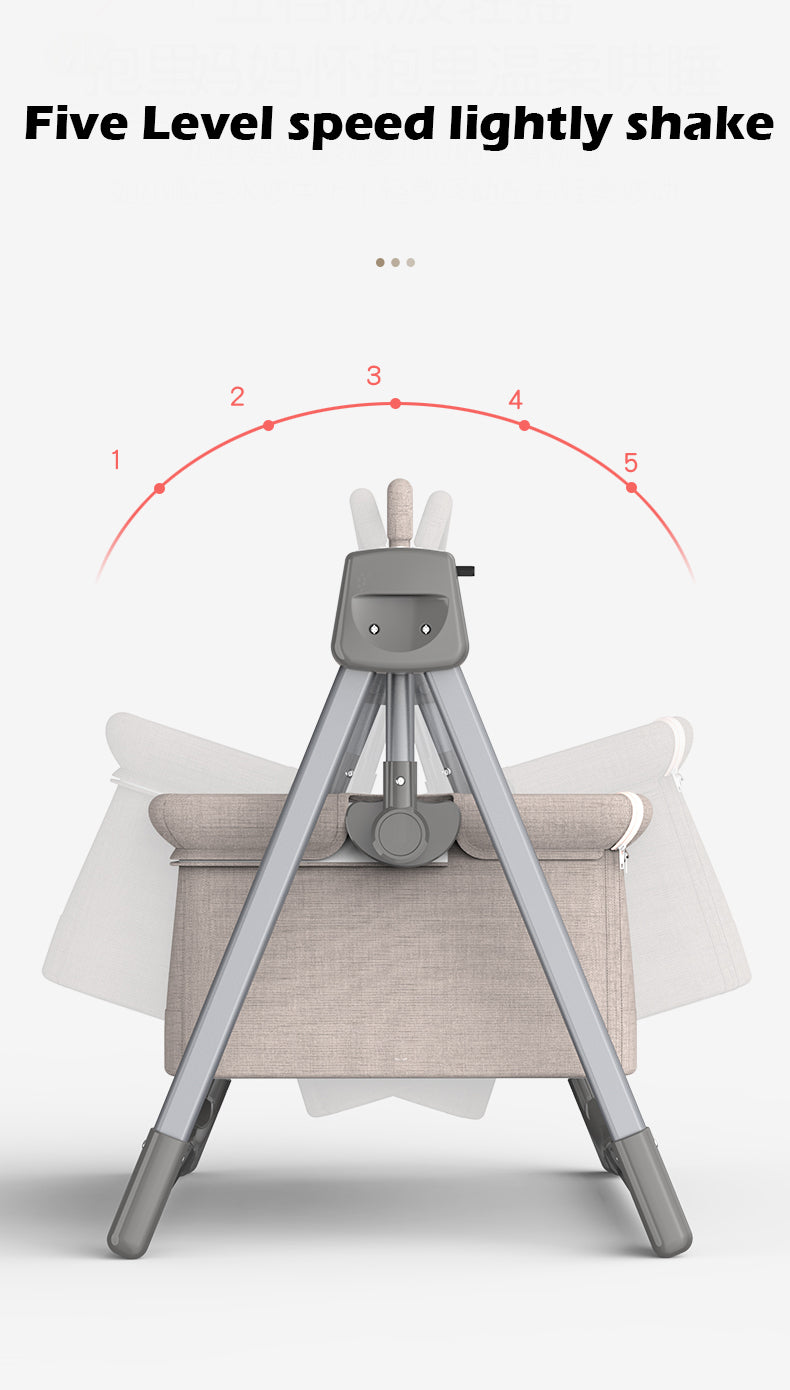 Mirex SmartRock™ Baby Cradle — Electric, Bluetooth, Gentle 5-Speed Rocking